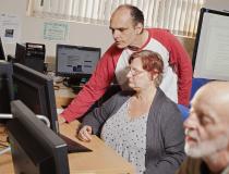 An IT class in progress